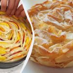 Charlottes Hauptkonkurrent: ein zarter Apfelkuchen aus Phyllo-Teig und Crème fraîche