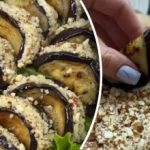 Eine üppige Vorspeise, die der Star auf dem Tisch sein wird: ein schnelles Rezept für leckere Auberginen Eine üppige Vorspeise, die der Star auf dem Tisch sein